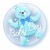 Baby Boy Insider, Bubble Luftballon (mit Helium) zu Geburt, Taufe, Babyparty