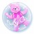 Baby Girl Insider, Bubble Luftballon (mit Helium) zu Geburt, Taufe, Babyparty