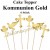 Cake Topper Kommunion, Gold, 6 Stück