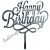 Spiegel Cake Topper Happy Birthday kursiv, Kuchendekoration zum Geburtstag