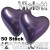 Chrome Herzuftballons Violett, Latex 33 cm Ø 50 Stück