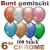 Chrome Luftballons bunt gemischt, Latex 15 cm Ø 100 Stück