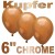 Chrome Luftballons Kupfer, Latex 15 cm Ø 10 Stück