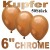 Chrome Luftballons Kupfer, Latex 15 cm Ø 50 Stück