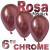 Chrome Luftballons Rosa, Latex 15 cm Ø 50 Stück