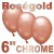 Chrome Luftballons Roségold, Latex 15 cm Ø 10 Stück