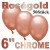 Chrome Luftballons Roségold, Latex 15 cm Ø 50 Stück