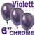 Chrome Luftballons Violett, Latex 15 cm Ø 10 Stück