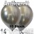 Chrome Luftballons Anthrazit, 35 cm Ø, 10 Stück