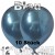 Chrome Luftballons Blau, 30 cm Ø, 10 Stück