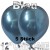 Chrome Luftballons Blau, 30 cm Ø, 5 Stück