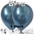 Chrome Luftballons Blau, 35 cm Ø, 5 Stück