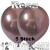 Chrome Luftballons Rosa, 30 cm Ø, 5 Stück