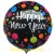 Silvester-Luftballon aus Folie, Happy New Year, Colorful Dots, mit Helium-Ballongas gefüllt