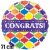 Congrats! Lanterns Gratulation-Glückwunsch, Jumbo Luftballon aus Folie mit Ballongas-Helium