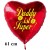 Daddy ist Super! Herzluftballon, rot, 61 cm, aus Folie zum  Vatertag mit Ballongas-Helium