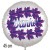 Danke, Rund-Luftballon aus Folie, Leaves, 45 cm, ohne Helium-Ballongas