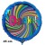 Danke, Rund-Luftballon aus Folie, Rainbow Spiral, 45 cm, ohne Helium-Ballongas