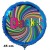 Danke, Rundluftballon aus Folie, Rainbow Spiral, 45 cm, inklusive Helium-Ballongas