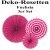 Deko-Rosetten, Fuchsia, 3er Set