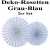 Deko-Rosetten, Grau-Blau, 2er Set