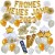 Silvesterdeko-Set mit Luftballons Frohes neues Jahr 2023 White & Gold, 49-teilig