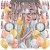 Silvesterdeko-Set mit Luftballons Guten Rutsch Rose Gold, Silver & Gold, 27-teilig