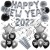 Silvesterdeko-Set mit Luftballons Happy New Year 2022 Black & Silver, 32-teilig
