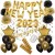 Silvesterdeko-Set mit Luftballons Happy New Year 2023 Black & Gold, 32-teilig