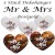 Hängedekoration, Mr and Mrs, Rosegold, 5 Stück