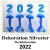 Dekoration Silvester, 2022, 4 Stück Ballondekorationen zur Silvesterparty, blau-weiß