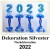 Dekoration Silvester, 2023, 4 Stück Ballondekorationen zur Silvesterparty, blau-weiß