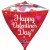 Happy Valentine's Day, Luftballon, Diamondz mit Helium-Ballongas, Ballongrüße