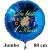 Du bist 1. Klasse. 80 cm großer, blauer, runder Luftballon zum Schulanfang, zur Einschulung, inklusive Helium-Ballongas