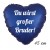 Du wirst großer Bruder! Herzluftballon aus Folie, Satin Blau, 45 cm, ohne Helium-Ballongas