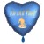 Du wirst Oma, Baby-Boy. Herzluftballon inklusive Helium, Satin de Luxe, blau, 43 cm