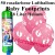 Luftballons Baby Footprints, rosa, Luftballons Midi-Set, 50 Ballons zu Geburt, Taufe, Babyparty Mädchen, mit Helium-Einwegbehälter