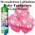 Luftballons Baby Footprints, rosa, Luftballons Midi-Set, 50 Ballons zu Geburt, Taufe, Babyparty Mädchen, mit Helium-Einwegbehälter