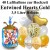 Goßes Luftballon-Set, Entwined Hearts Gold, 40 Ballons, mit Helium-Einwegbehälter