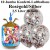 Jumbo Konfetti-Luftballons, Rosegold/Silber, Luftballons Midi-Set, 10 transparente Ballons, mit Helium-Einwegbehälter