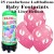 Luftballons Baby Footprints, rosa, Luftballons Mini-Set, 25 Ballons zu Geburt, Taufe, Babyparty Mädchen, mit Helium-Einwegbehälter