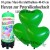 Maxi-Herzluftballons zur Petersilienhochzeit, grün, Luftballons Mini-Set, 10 große Herzballons, mit Helium-Einwegbehälter
