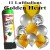 Golden Heart Luftballons Super-Mini-Set, 11 Luftballons mit Helium-Einwegbehälter