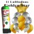 Golden Star Luftballons Super-Mini-Set, 11 Luftballons mit Helium-Einwegbehälter