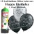 Luftballons zum Geburtstag, Silber/ Schwarz, Luftballons Super-Mini-Set, 12 Happy Birthday Ballons, mit Helium-Einwegbehälter