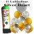 Silver Heart Luftballons Super-Mini-Set, 11 Luftballons mit Helium-Einwegbehälter