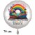 Endlich Schule. Wunder des Lebens entdecken. Großer, weißer, runder Luftballon, Satin de Luxe, inklusive Helium-Ballongas
