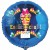 Endlich Schule! Blauer Luftballon zum Schulanfang, mit Helium-Ballongas