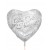 Alles Gute zur Hochzeit, Herz, Folienballon ohne Helium-Ballongas