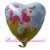Luftballon Einhorn Herz, Folienballon mit Ballongas